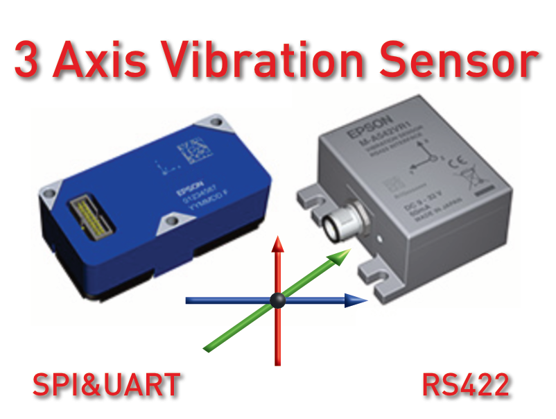 3-Achs-Vibrationssensoren Epson M-A342VD10 und M-A542VR10