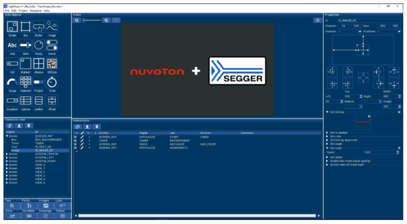 Nuvoton - GUI Creation Tool emWin embedded GUI