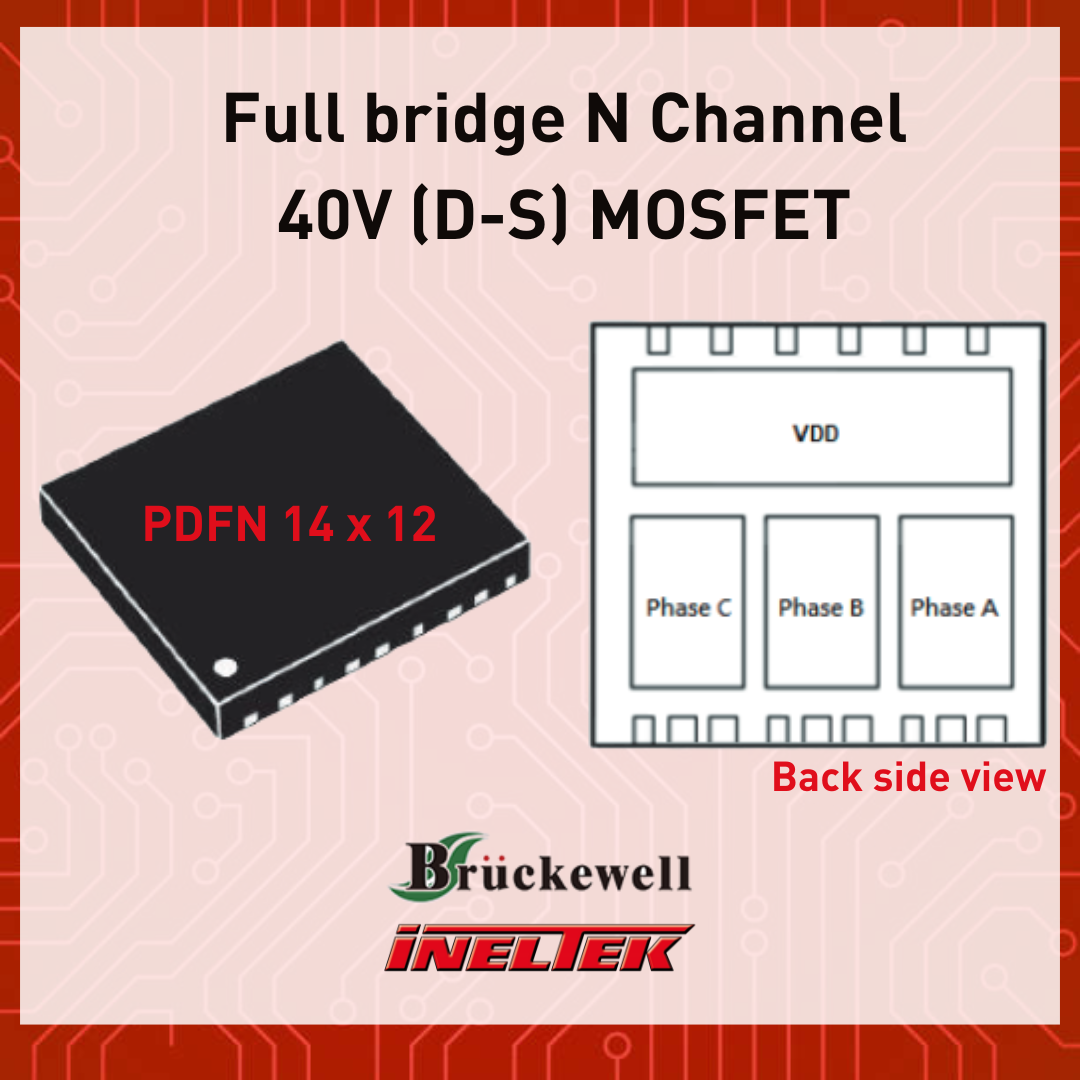 Vollbrücken-MOSFET-Modul (40V) von Bruckewell