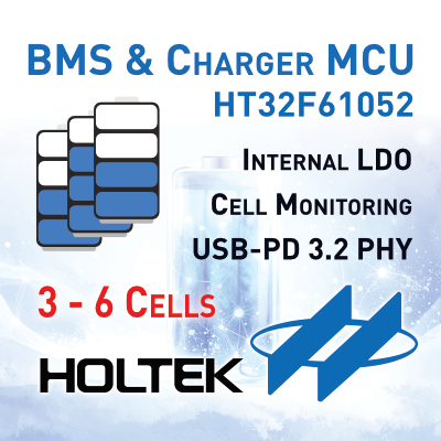 Holtek – HT32F61052 BMS MCU mit USB-PD PHY